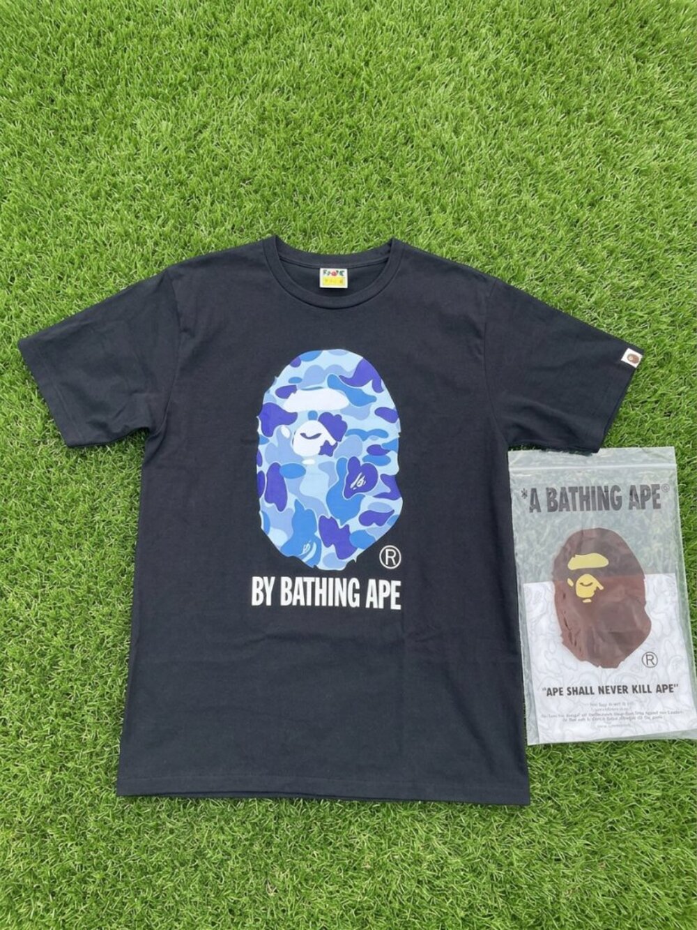 Bape Blue Camo Ape Head Tee Shirt - Brand New - All Sizes - Fast Shipping